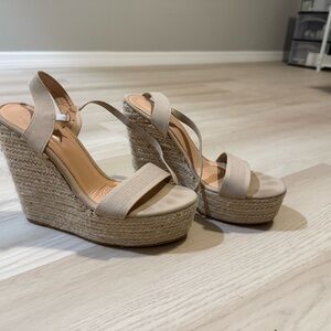 Target Beige Wedge Sandals